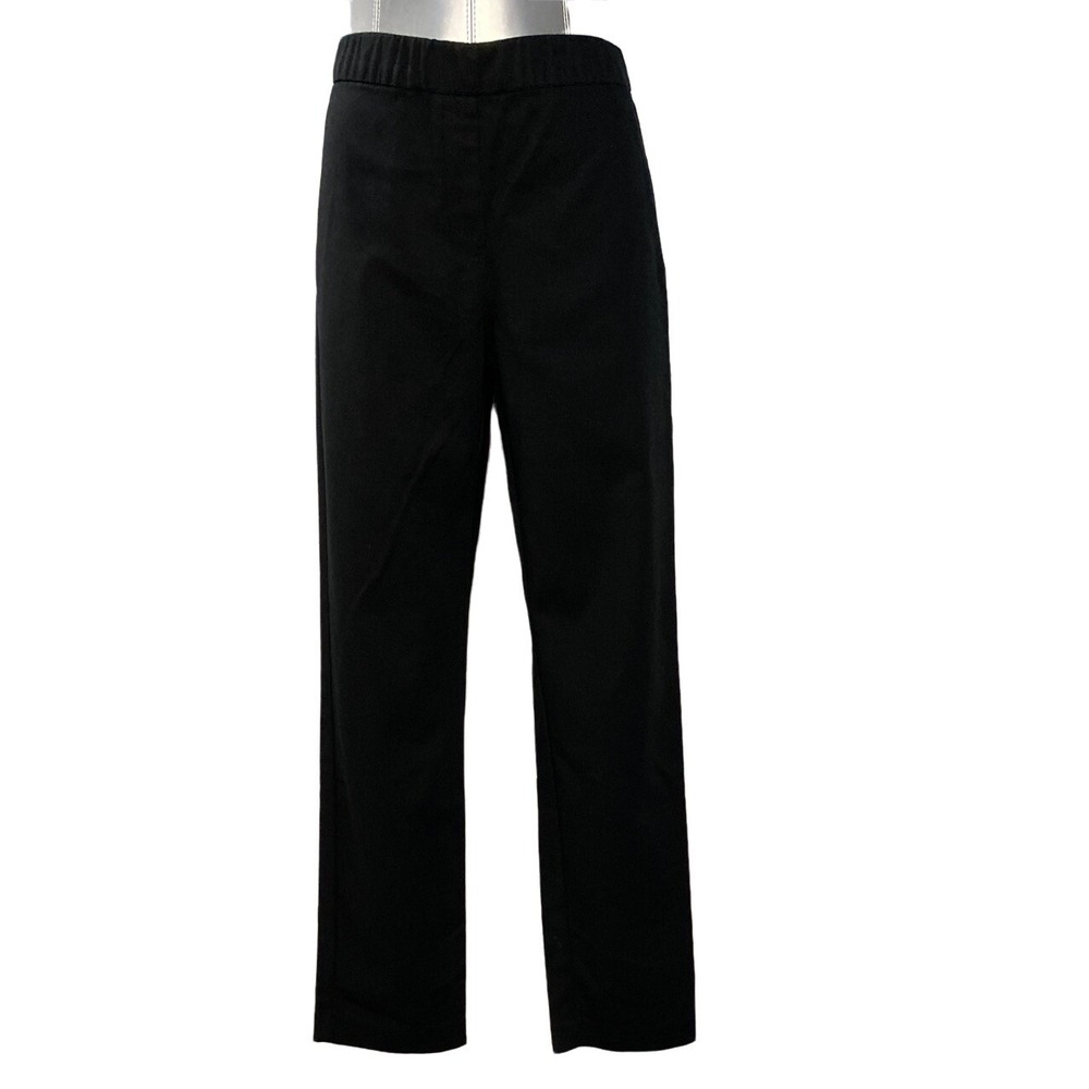 J Jill Pants 10 Black Chino Washable Work Straight Leg Cotton Bl Wardrobe Staple